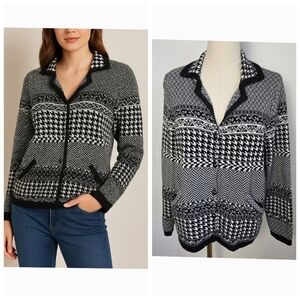 Vintage Allison Daley Petite Cotton Blend Button Fromt Cardigan